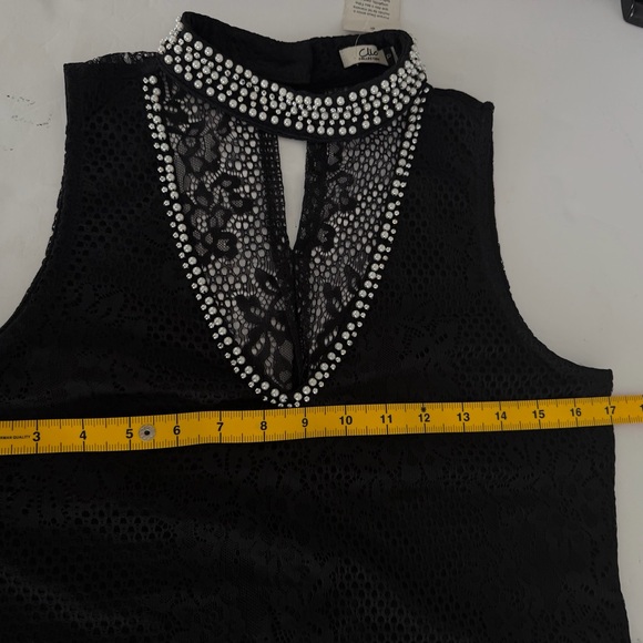 Clio Black Lace Sleeveless Blouse - Picture 6 of 12